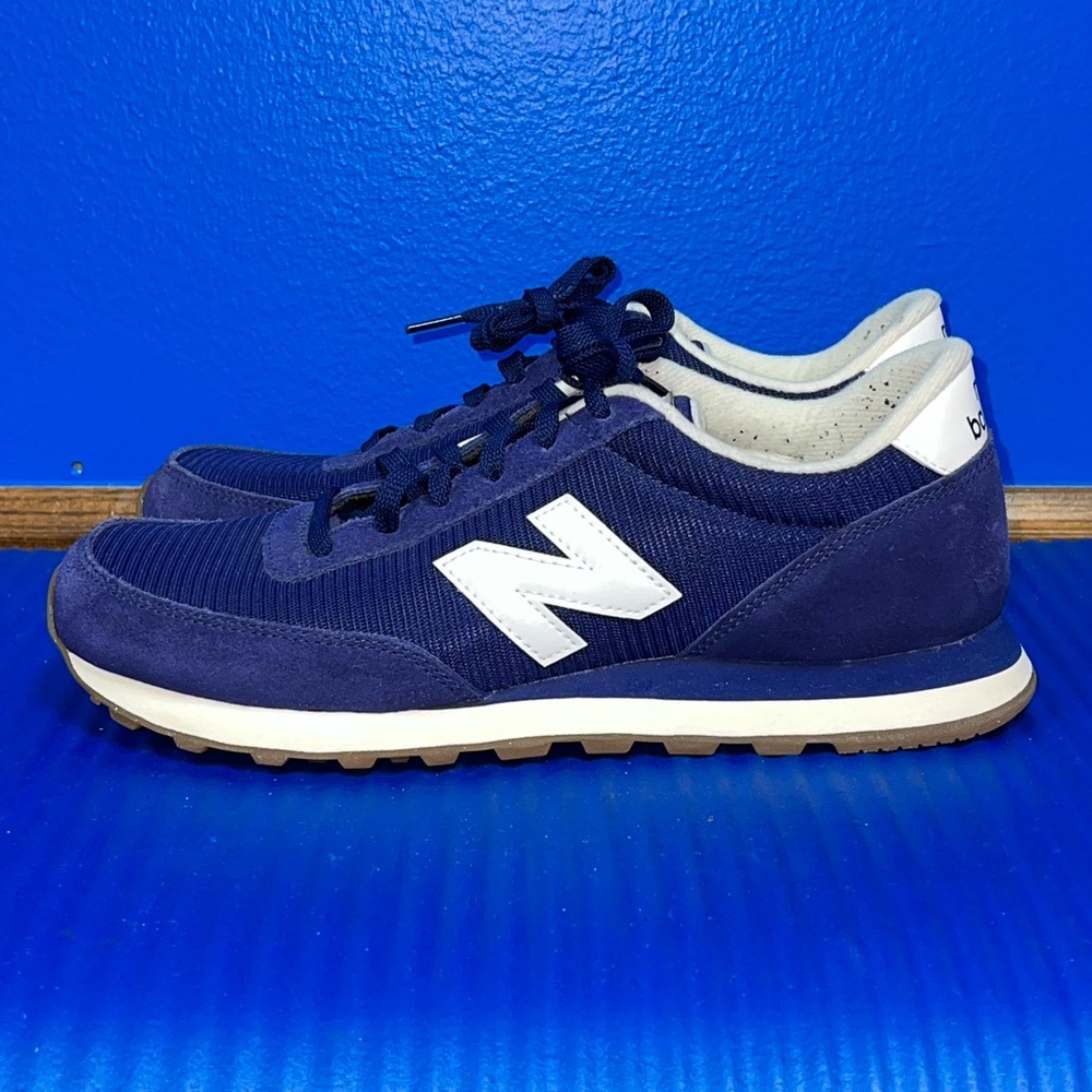 New Balance Mens 501 ML501CVC Blue Running Shoes Sneakers Size 10.5 Gum - Picture 2 of 8